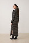 Chadela Striped Maxi Dress in Noir