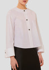 Carillon Poplin Top in White