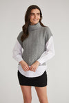 Sofia Sweater Tunic in Smoke Grey