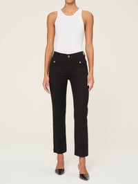 Mara Straight Ankle Pant in Black Onyx