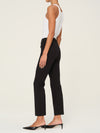 Mara Straight Ankle Pant in Black Onyx