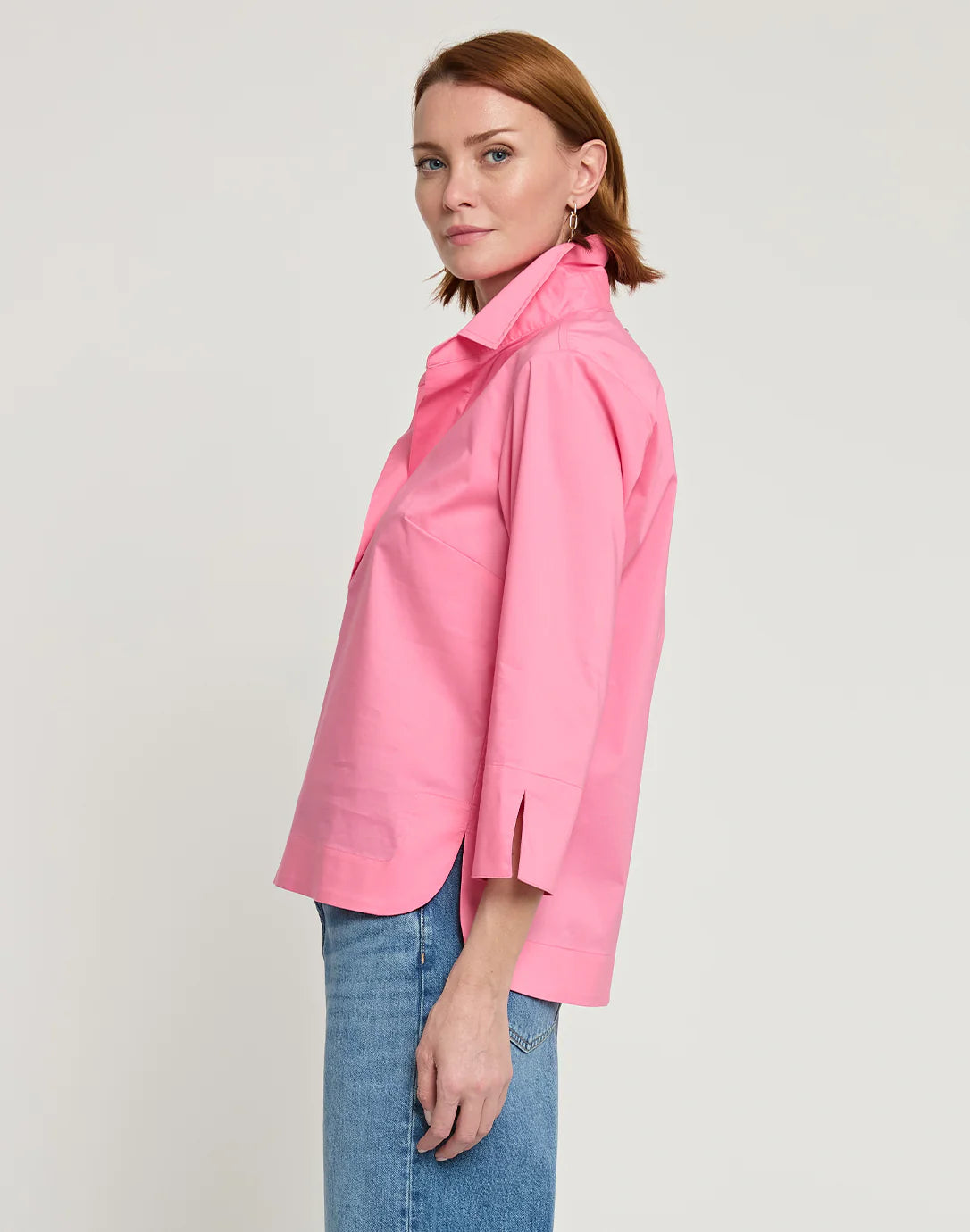 Aileen 3/4 Sleeve Blouse in Rose