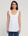 Claire Sleeveless Layering Top in White *FINAL SALE*