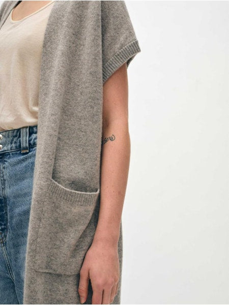 Patch Pocket Duster in Grey