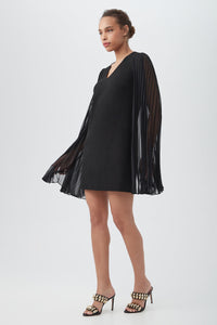 Celestina Sheer Split Sleeve Dress in Black *FINAL SALE*