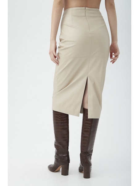 Serena Midi Skirt in Chai