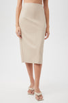 Serena Midi Skirt in Chai