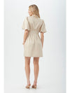 Galine Puff Sleeve Dress in Chai