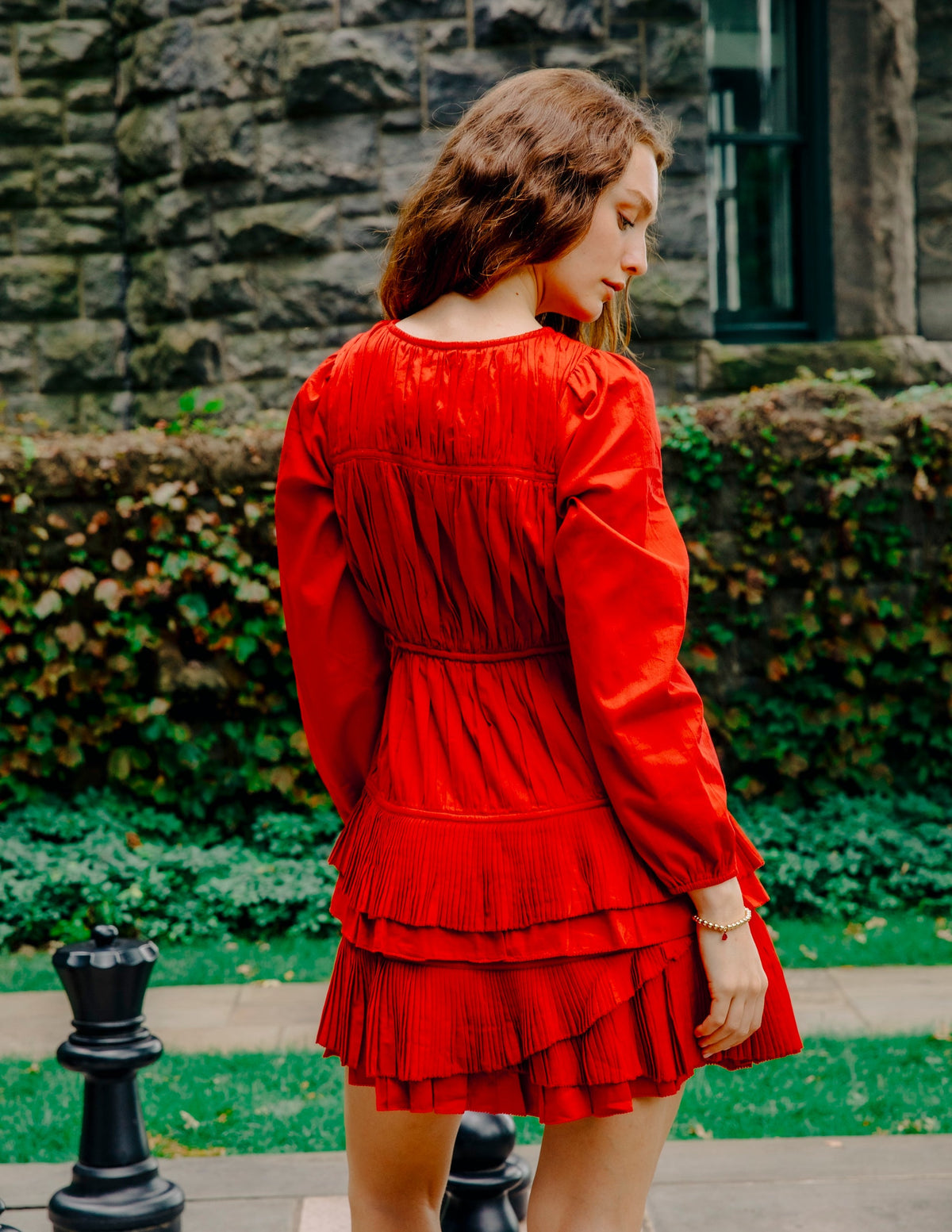 Wren Dress in Tango Red