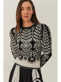 Ainika Sweater in Tropical Splendor Black