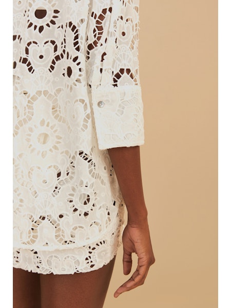 Sun Eyelet Shirt in White