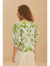 3D Flower Milani Blouse in Off White