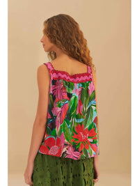 Jardin De Reve Sleeveless Top in Multi