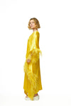 Firenze Feathers Caftan in Yellow