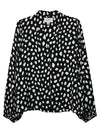 Kieran Blouson Sleeve Blouse in Dot Print