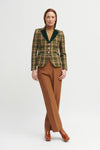 Vetones Blazer Jacket in Dark Green Plaid