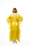 Firenze Feathers Caftan in Yellow