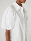 Puff Sleeve Button Down Shirt in Milk *FINAL SALE*