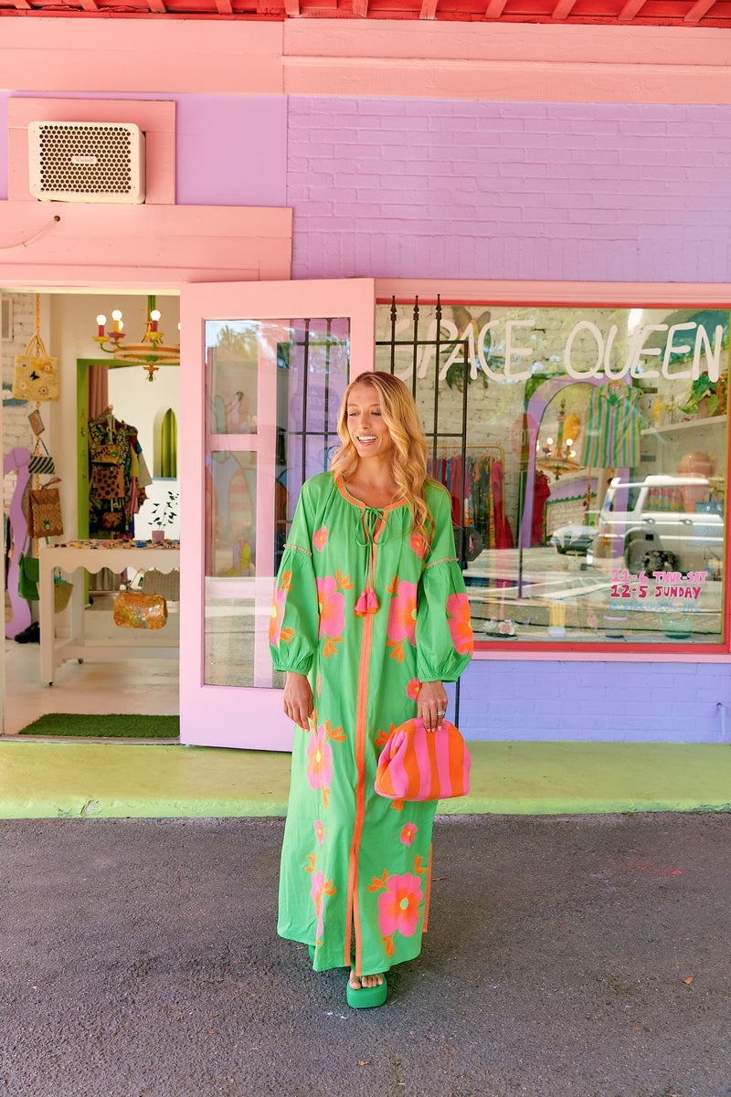 Florida Floral Dress in Green