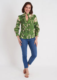 Aspen Blouse in Whirlwind Green