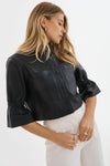 Carolina Ruffle Sleeve Jacket in Black