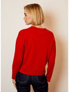 V-Neck Cardigan in Postbox Combo