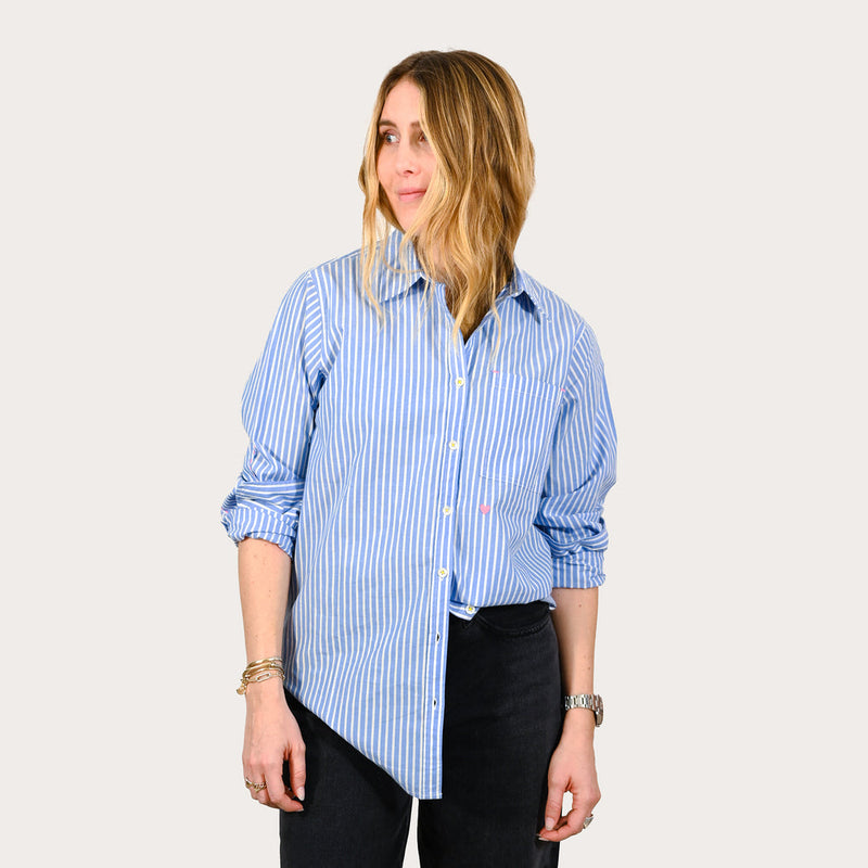 Mia Shirt in Blue/White Stripe