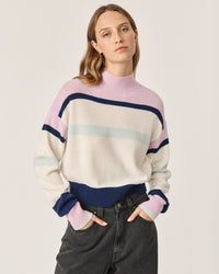 Denali Sweater in Vanilla Stripe