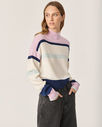 Denali Sweater in Vanilla Stripe