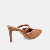 Kanika Heel in Pecan Suede