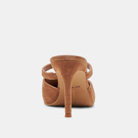 Kanika Heel in Pecan Suede