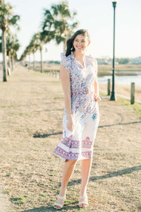 Joelle Midi Dress in Geranium