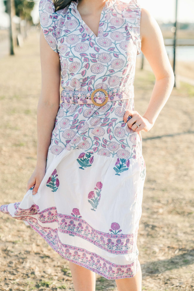 Joelle Midi Dress in Geranium