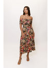 Chrissa Dress in Multicolor Moody Vintage Tropical