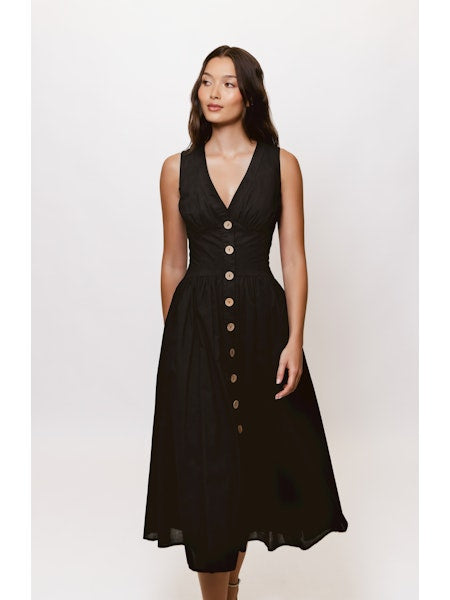 Indy Midi Dress in Black