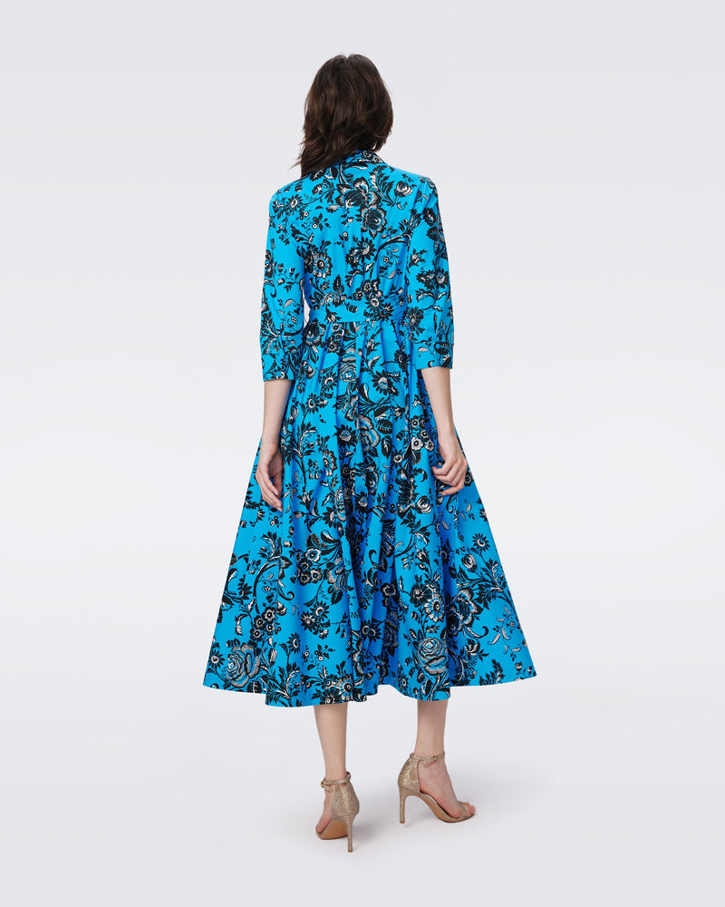 Blaine Dress in Night Vine Blue