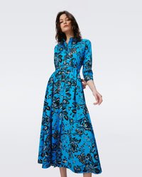 Blaine Dress in Night Vine Blue