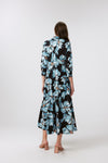 Blaine Midi Dress in Opera Floral Black