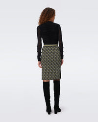 Hazel Skirt in Tile Green