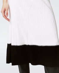 Benedetta Midi Skirt in Black and Ivory