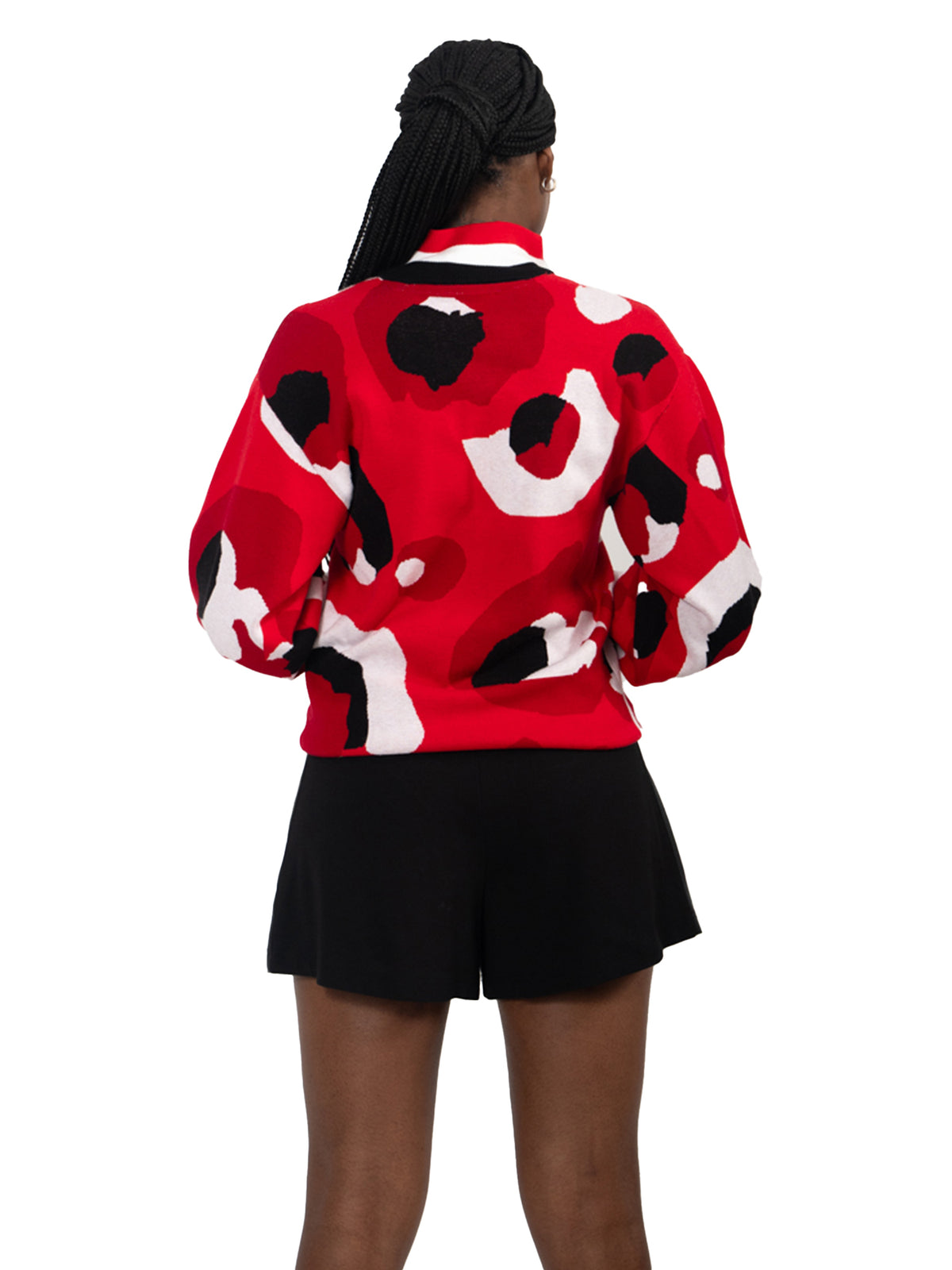 Lolli Sweater in Red Collegiate Cheetah