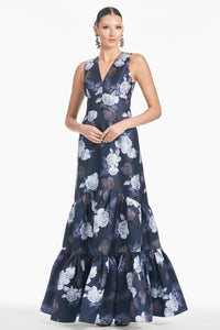 Rori Gown Midnight Glacial Rose