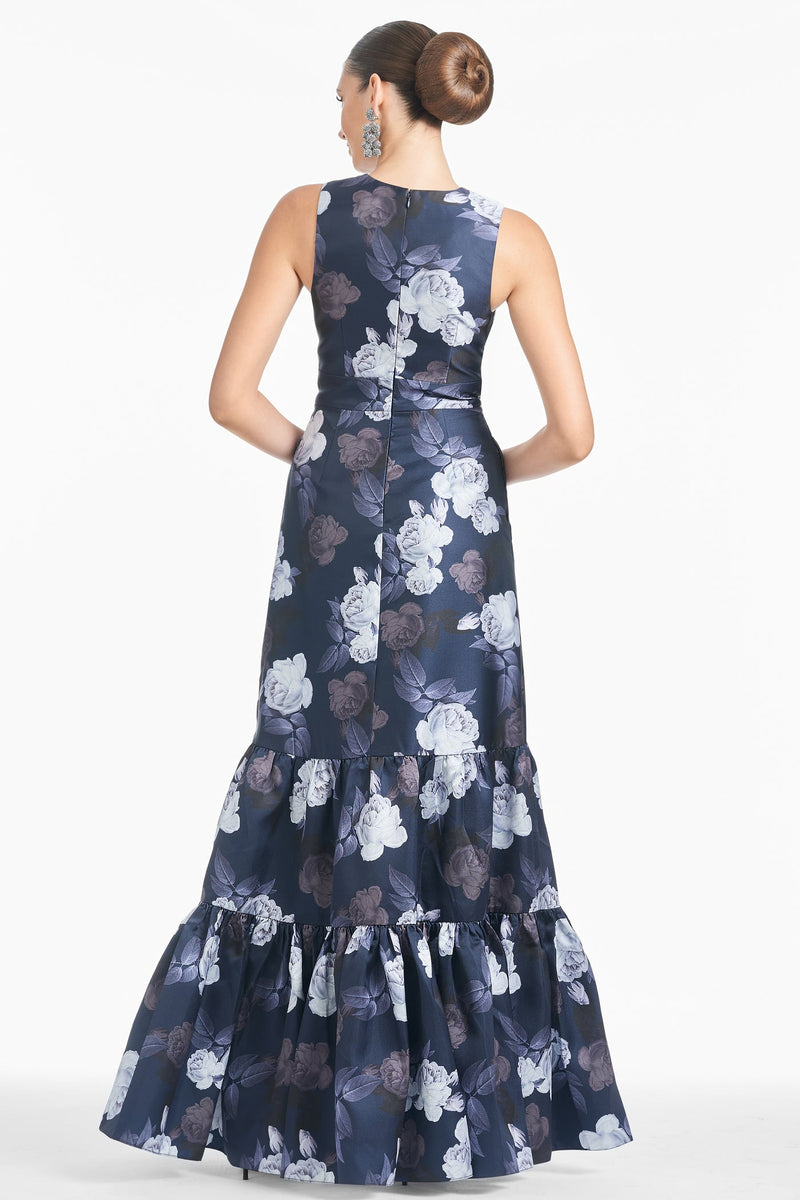 Rori Gown Midnight Glacial Rose