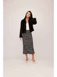 Mia Bias Skirt in Dot Print