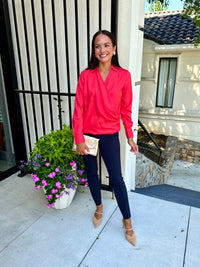 Jenni Long Sleeve Top in Persimmon *FINAL SALE*