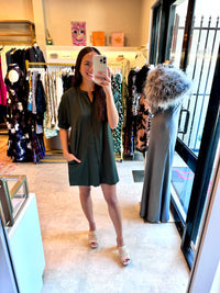 Fiona Dress in Myrtle Green