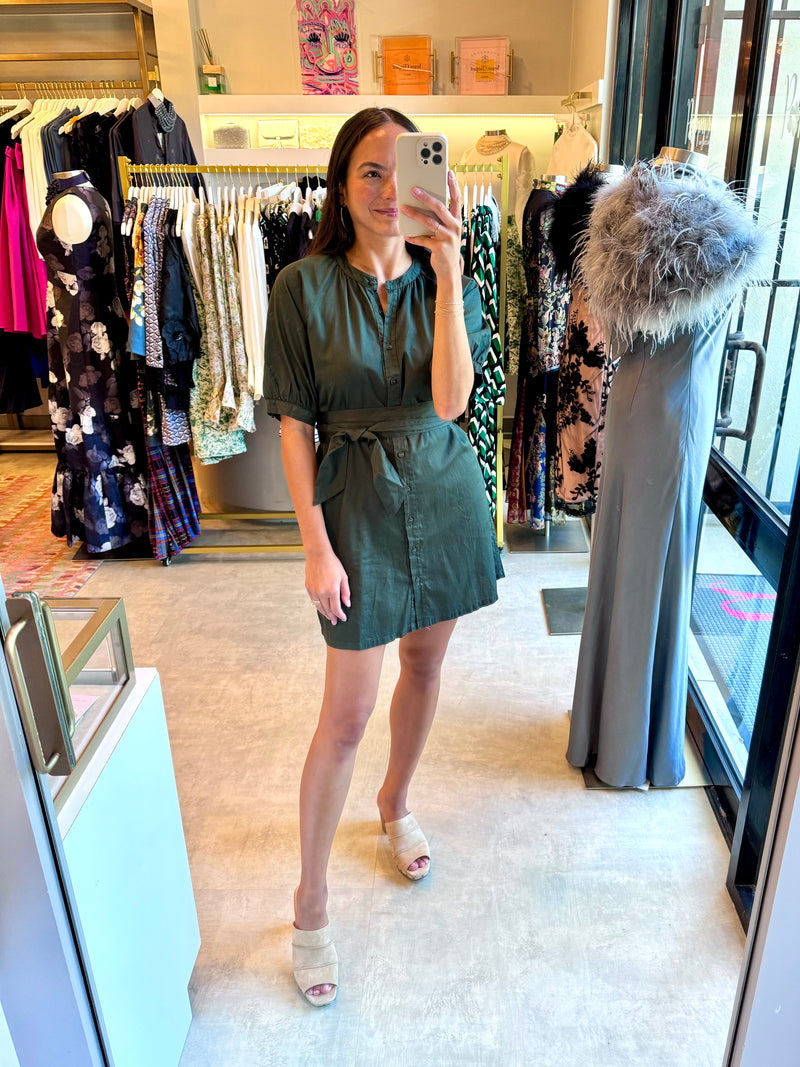 Fiona Dress in Myrtle Green