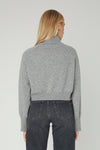 Mock Neck Sweater in Heather Grey