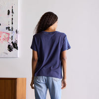 The Suke Tee Contrast Imperfect Heart in Indigo