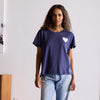 The Suke Tee Contrast Imperfect Heart in Indigo